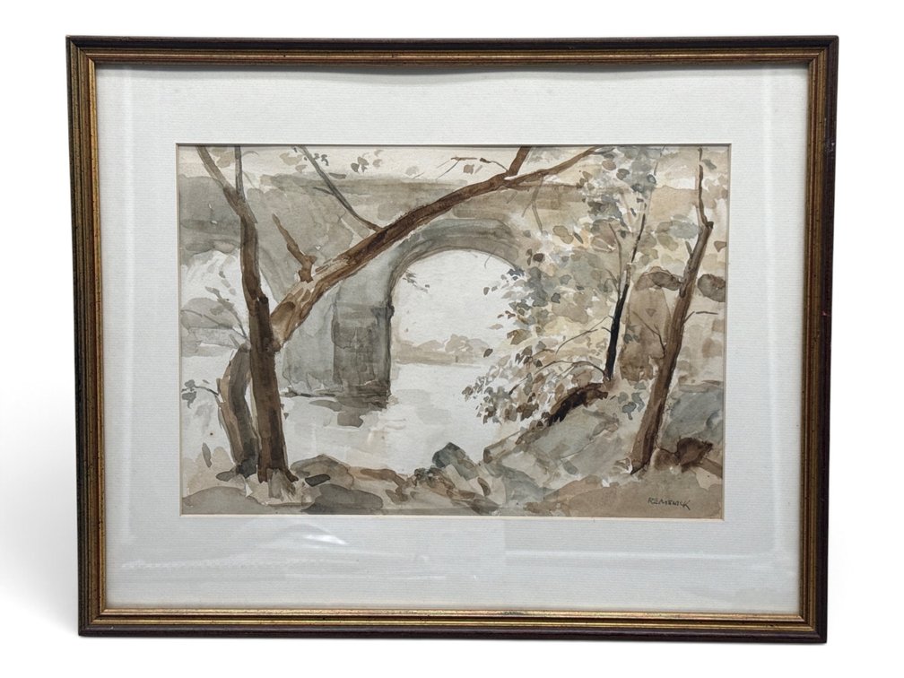 Seymour Remenick. Watercolor/Paper: Bridge