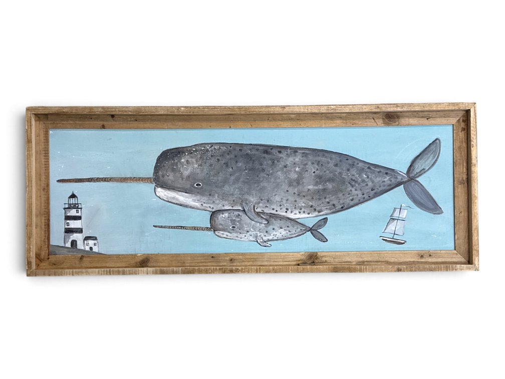 Melinda Kirkpatrick Painting/Panel. Narwhals