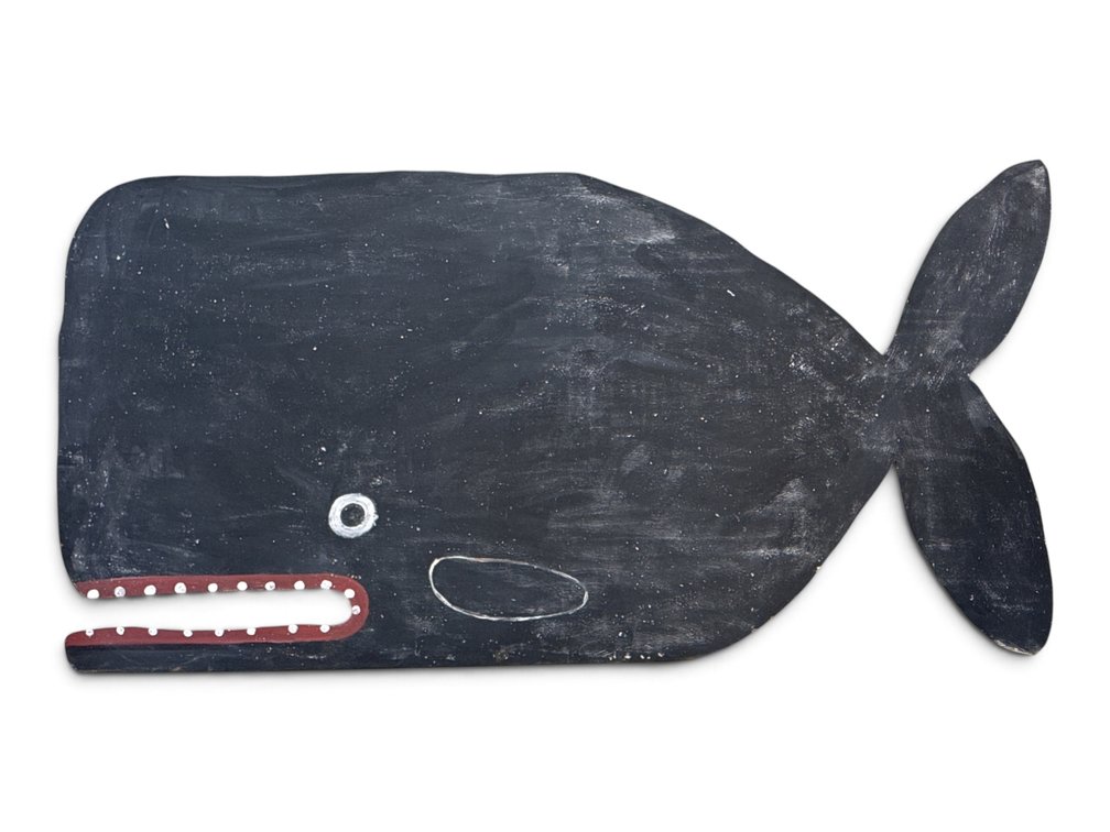 Melinda Kirkpatrick. Large Painted Cut Out Whale