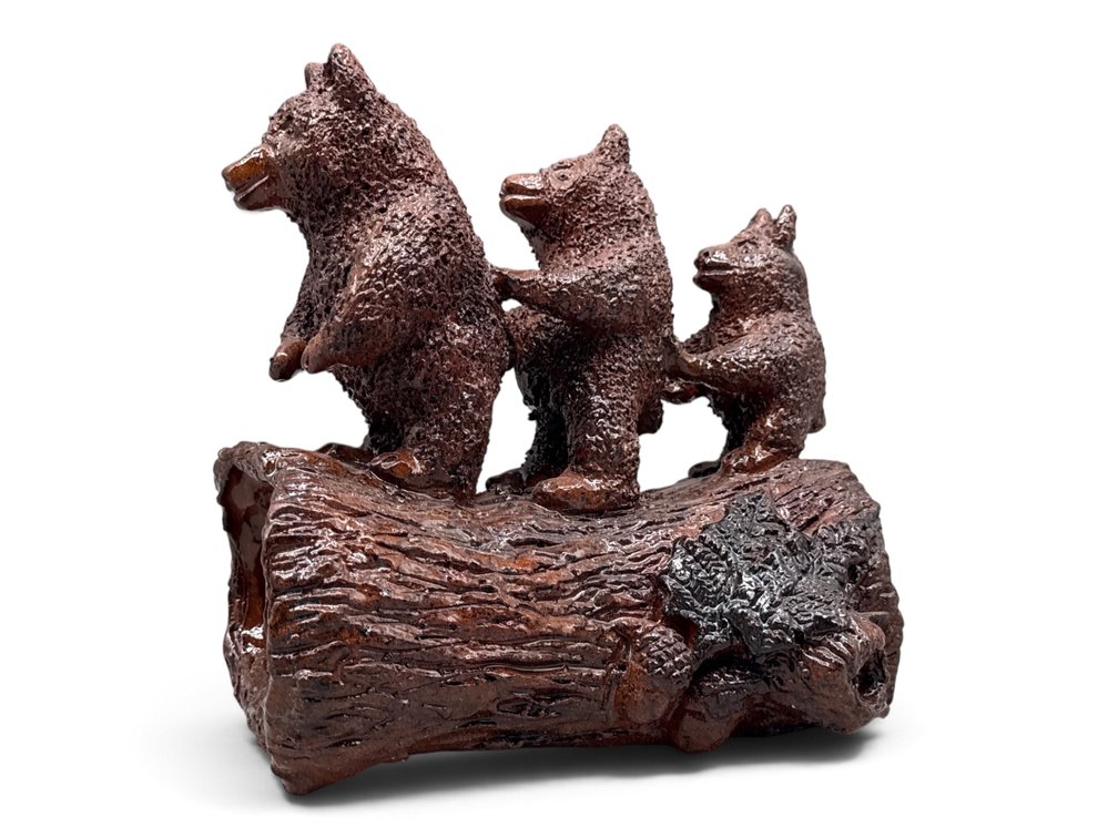 Ned Foltz Redware Sculptute: Three Bears