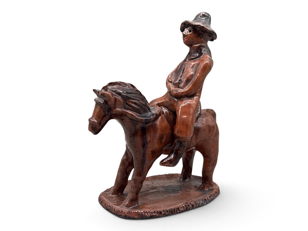 Turtle Creek Potters Sculpture: Cowboy on Horse