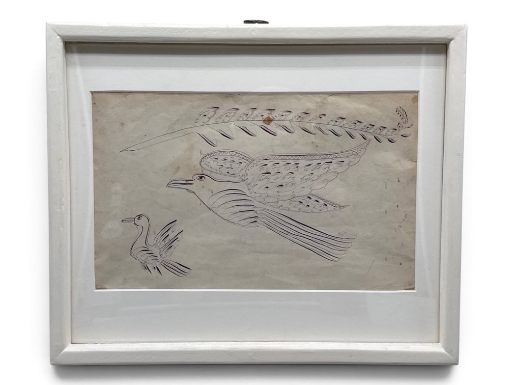 19th C. Pen/Ink Folk Art Drawings