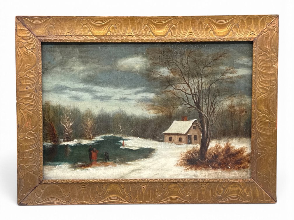 19th C. Boston School Folk Art Painting