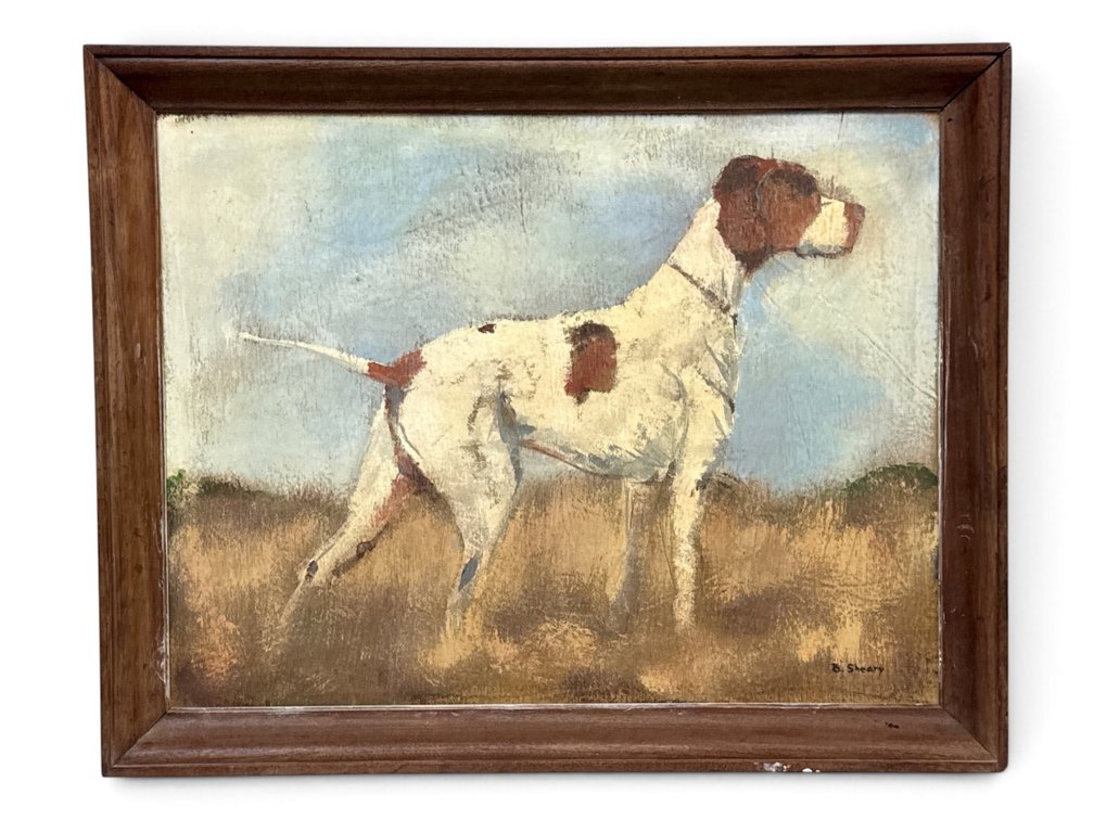 B. Sheary. Oil/Board: Pointer Dog
