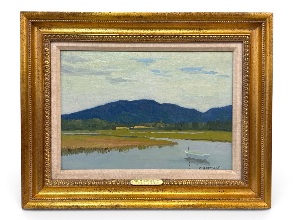 Charles Henry Richert. Oil/Canvas: River Scene