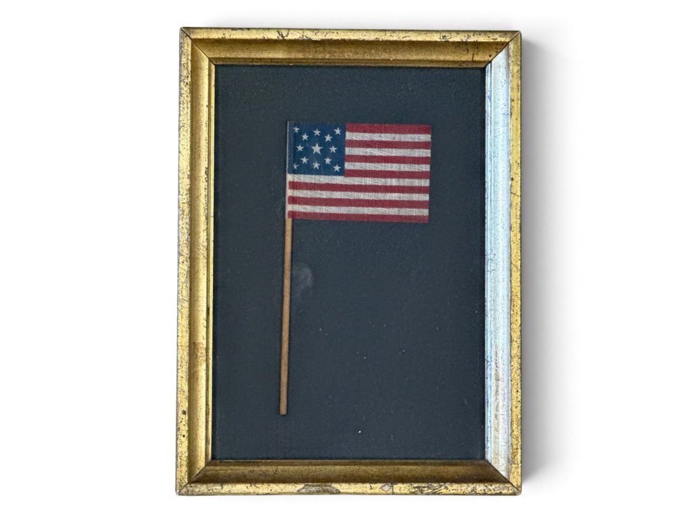 Framed 13-Star Miniature Parade Flag