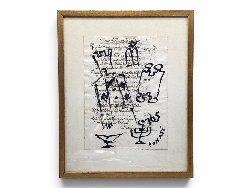 Lazzaro Donati. Ink/Found Object.