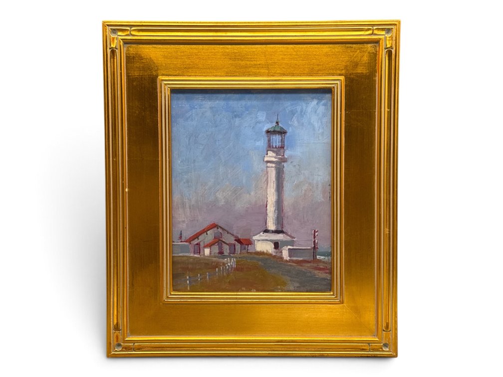 Deborah Newman. Oil/Board: Lighthouse
