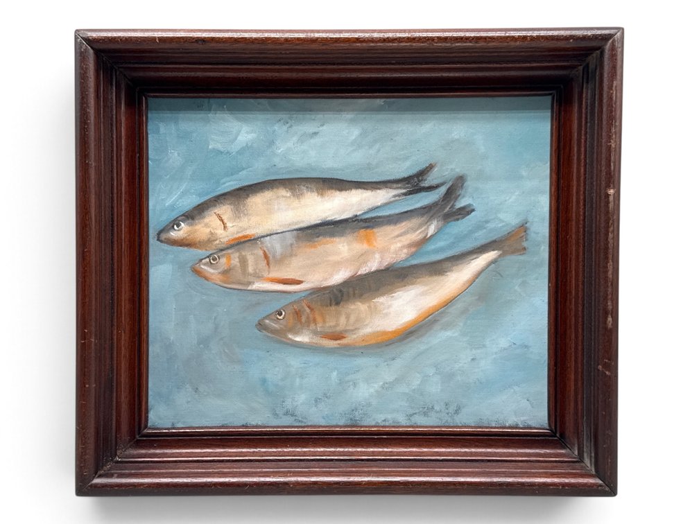 Still Life of Mackerel Painting