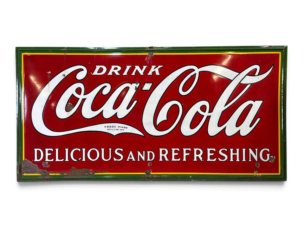 Drink Coca-Cola Single-Sided Porcelain Advertising Sign