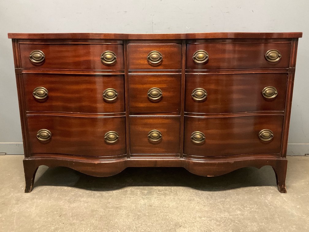 Bow Front Triple Dresser