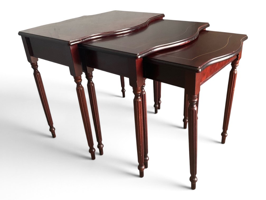 Set Of Three Serpentine Nesting Table