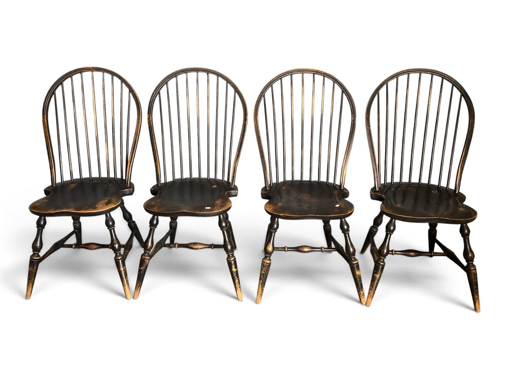Set Of Four Hoop Back Windsor Chairs