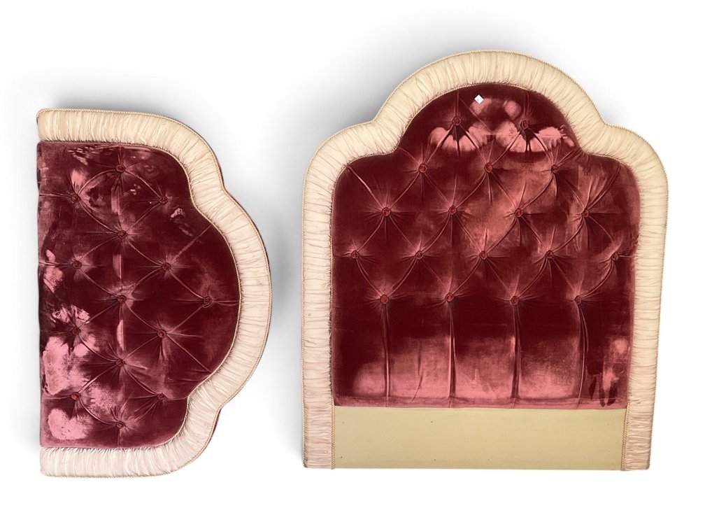 Pink Tufted Velvet Twin Sized Headboard/Footboard