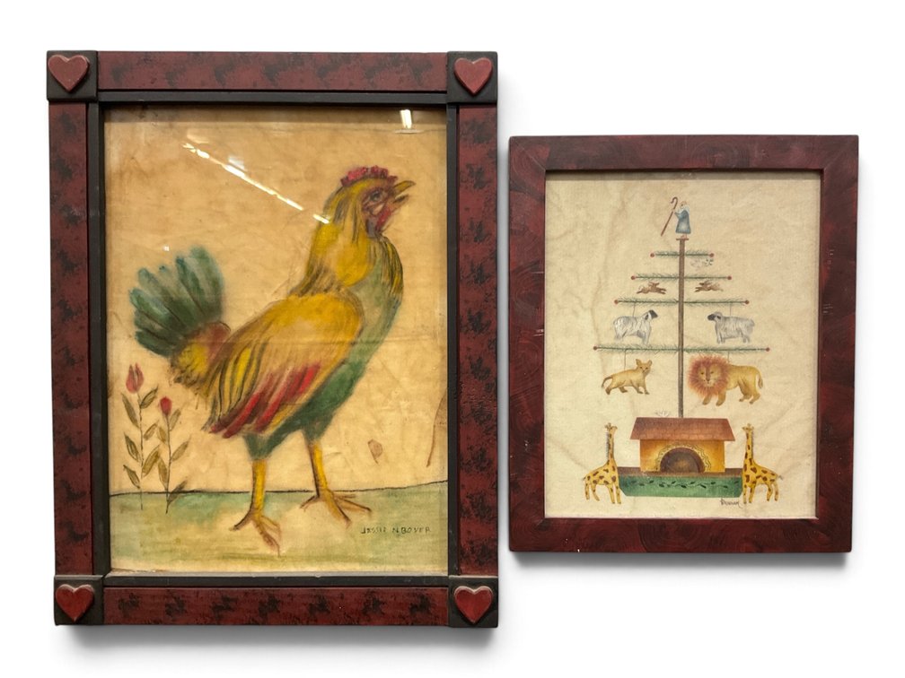 Two Folk Art Theorem Paintings
