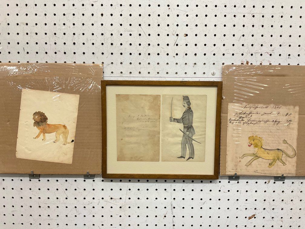 Three 19th C. Pencil and Ink Sketches