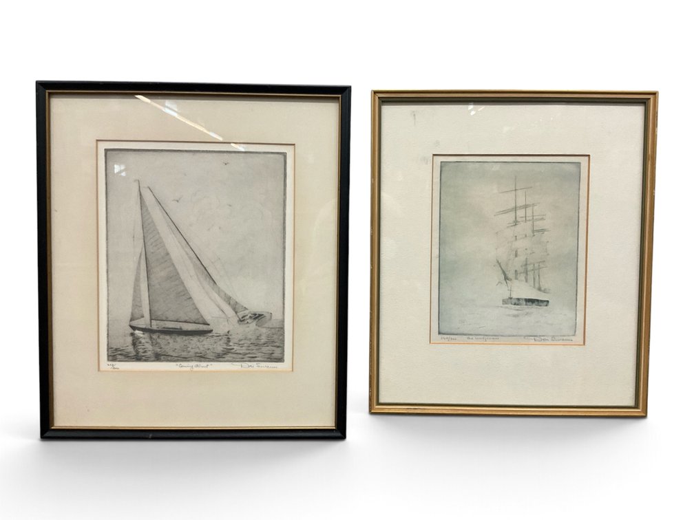 Samuel Donovan “Don” Swann (1889–1954), Two Sailboat Etchings