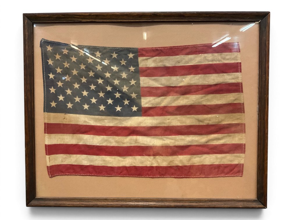 Framed 50 Star American Flag