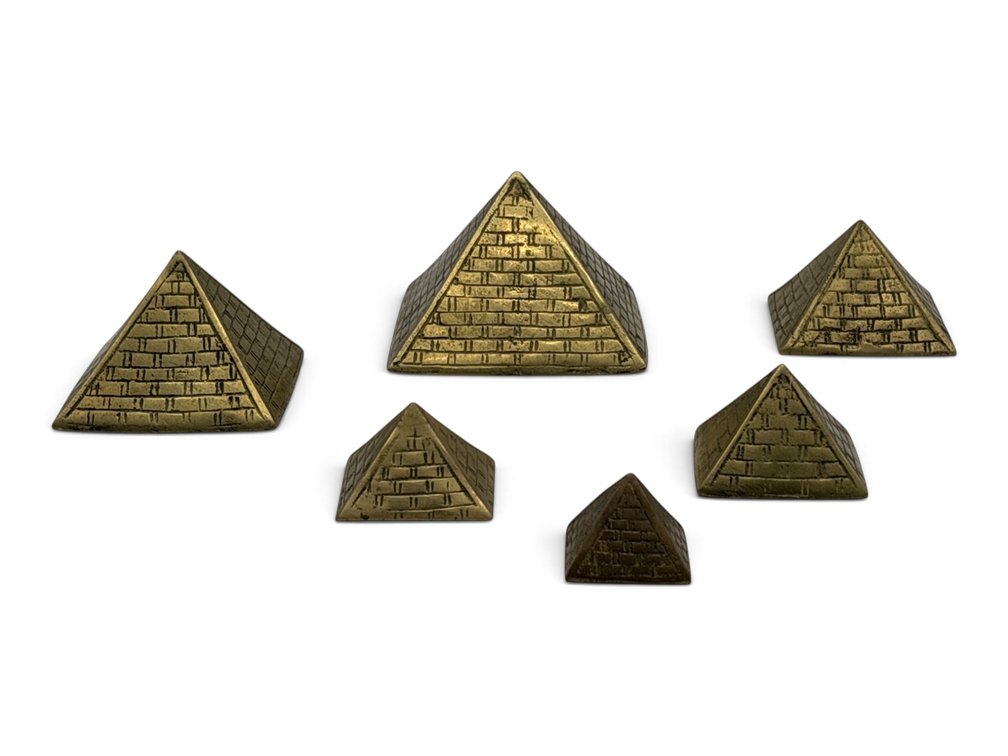 Brass Stacked Nest of Pyramids