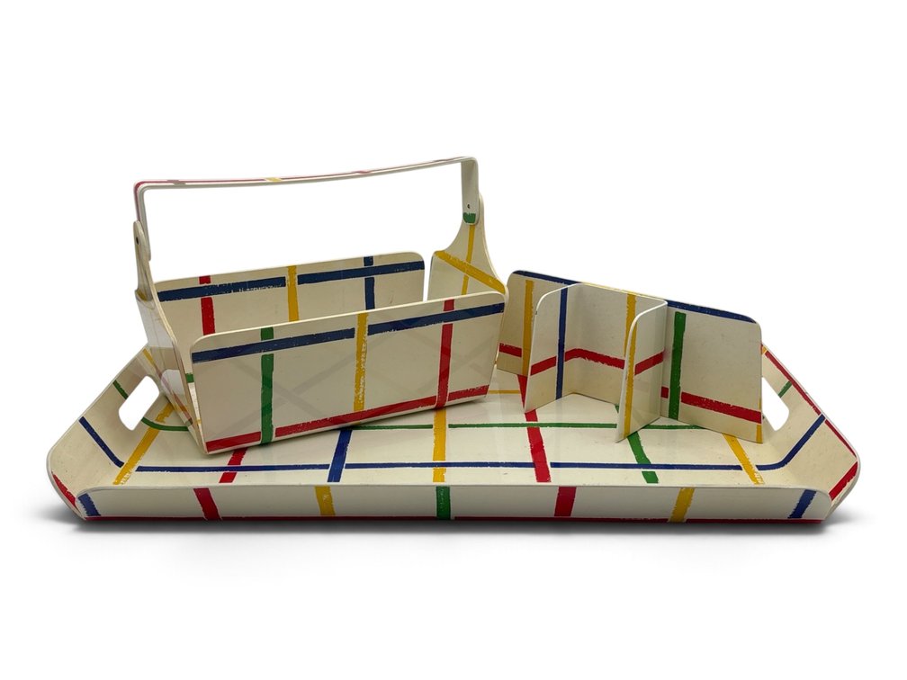 Match Mates Primary Color Windowpane Check Decor