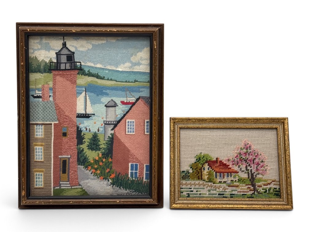 Two Framed Needlepoints