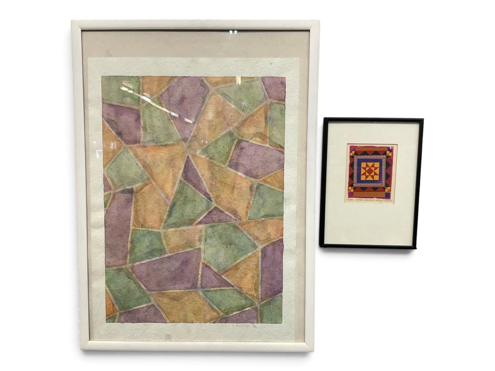 Two Geometric Color Prints