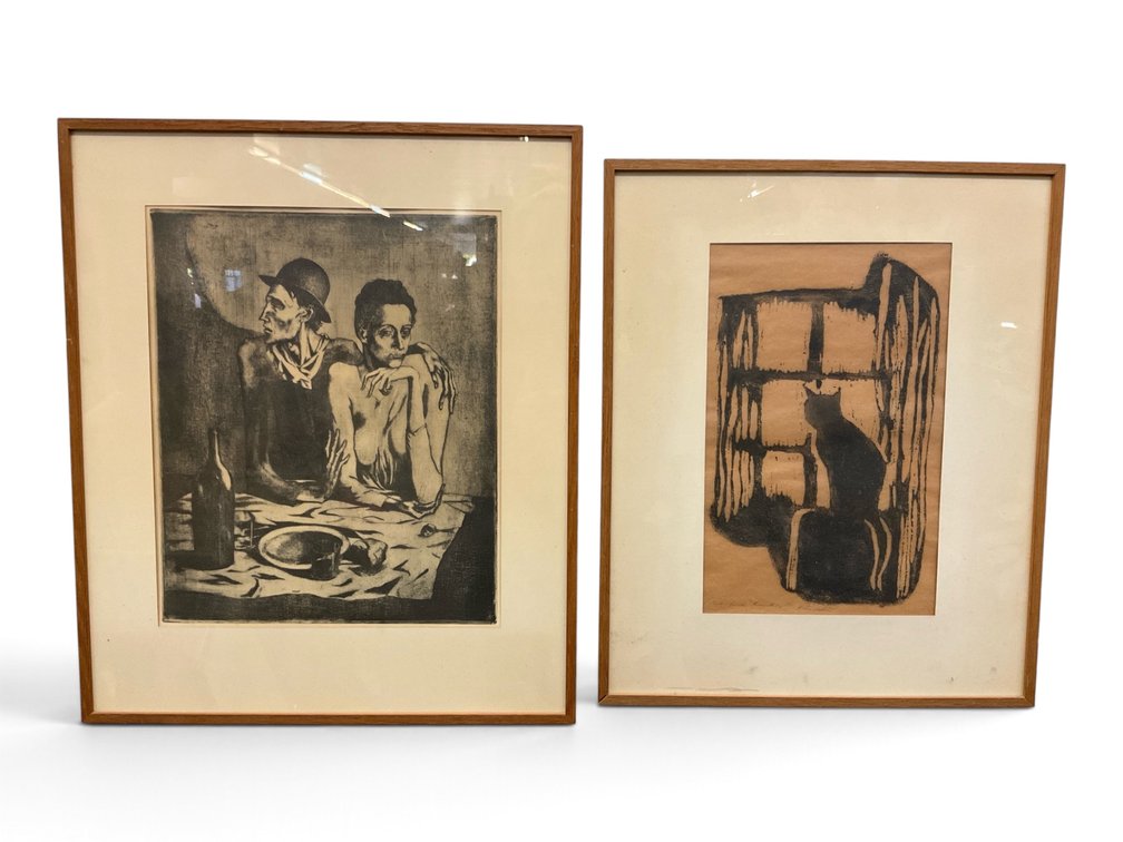 Two Black and White Prints