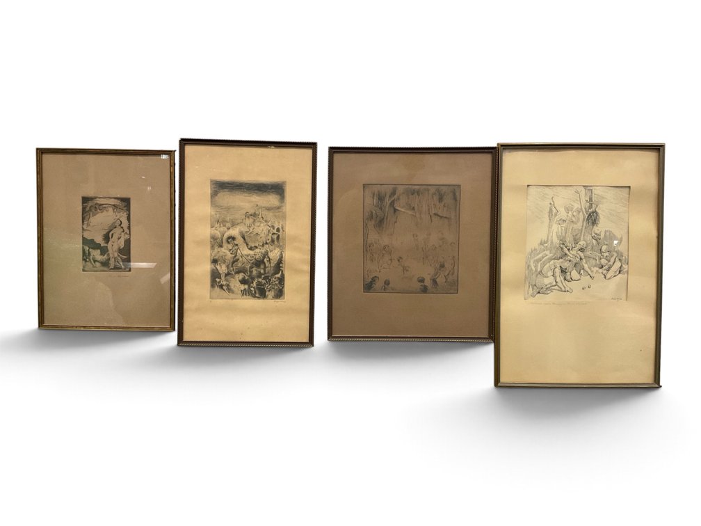 Four Pencil Signed Engravings