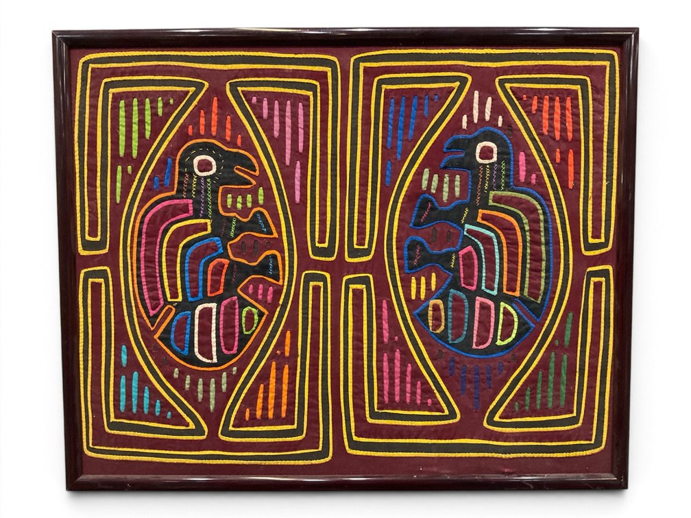 Framed Kuna Mola Textile
