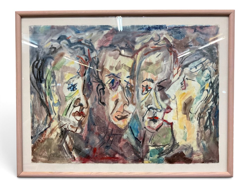 Morris Yudelson, Mixed Media Figural Painting