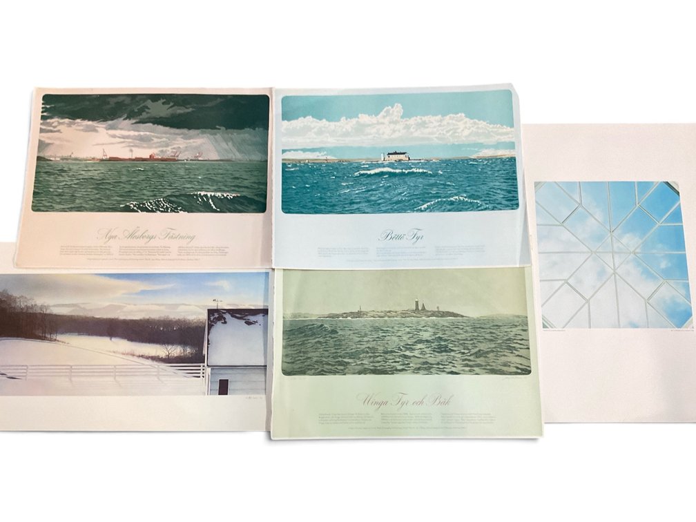 Five Unframed Signed Prints