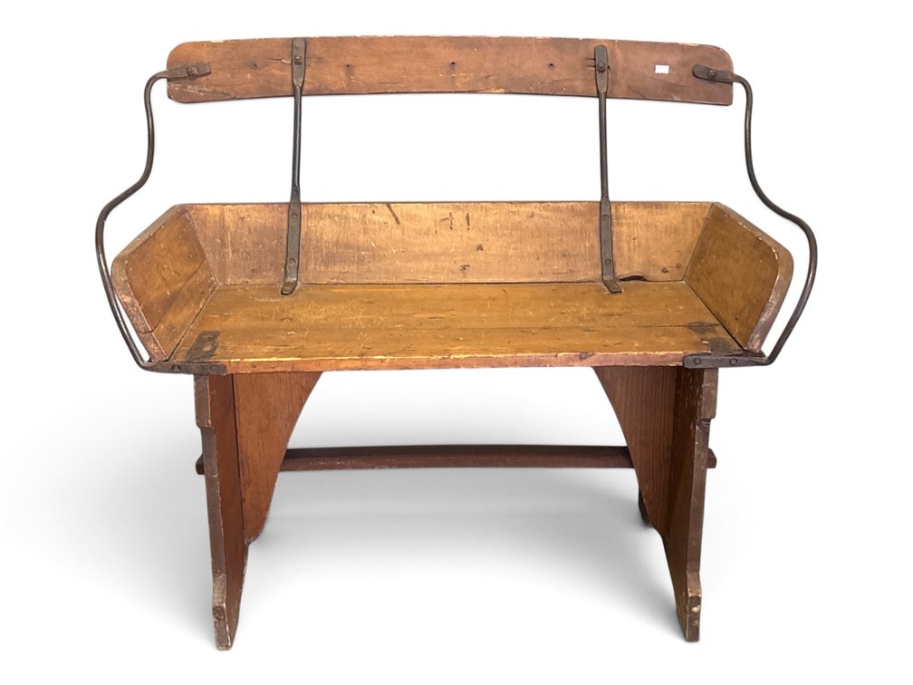 Primitive Pine Buggy Seat Bench