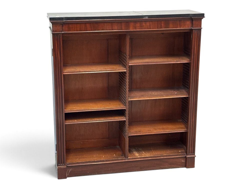 Antique Mahogany Open Bookcase