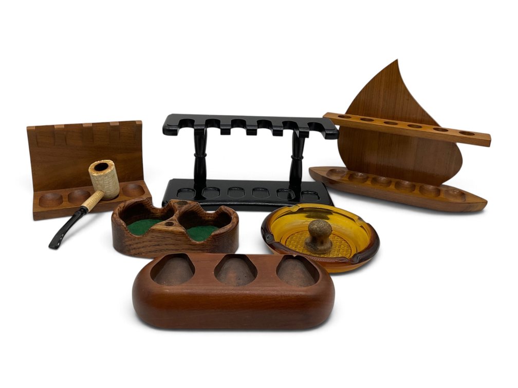 Five Wood Pipe Stands