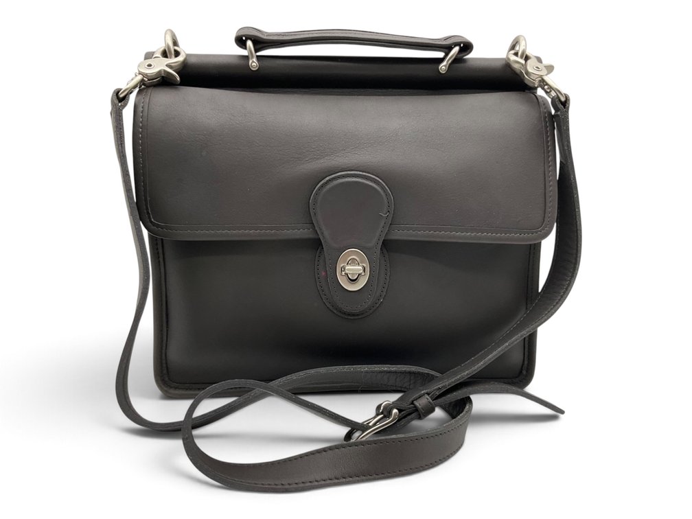 Coach Willis Leather DarkGrey Satchel
