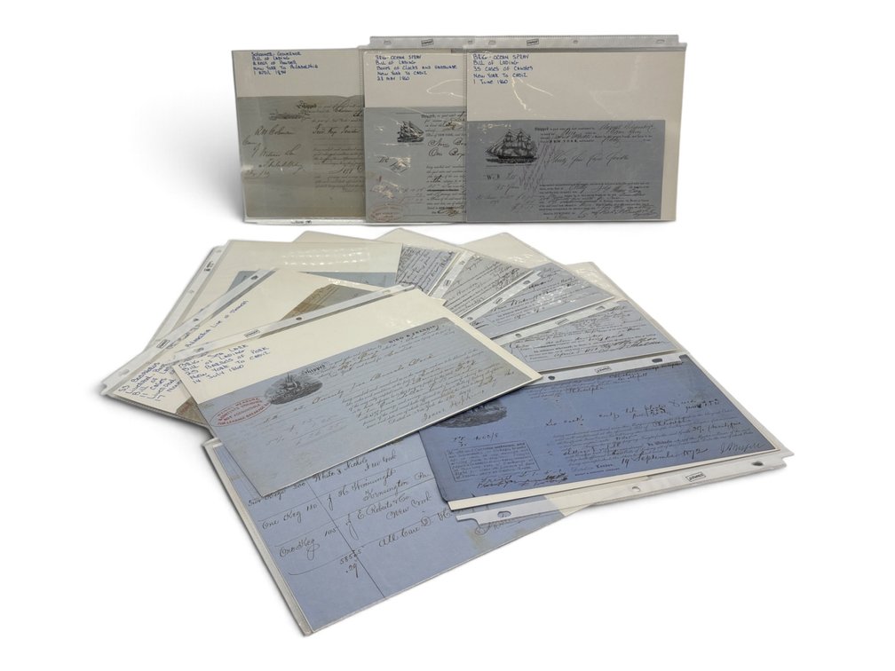 A Collection of Mid-19th C. Bill of Landing Slips