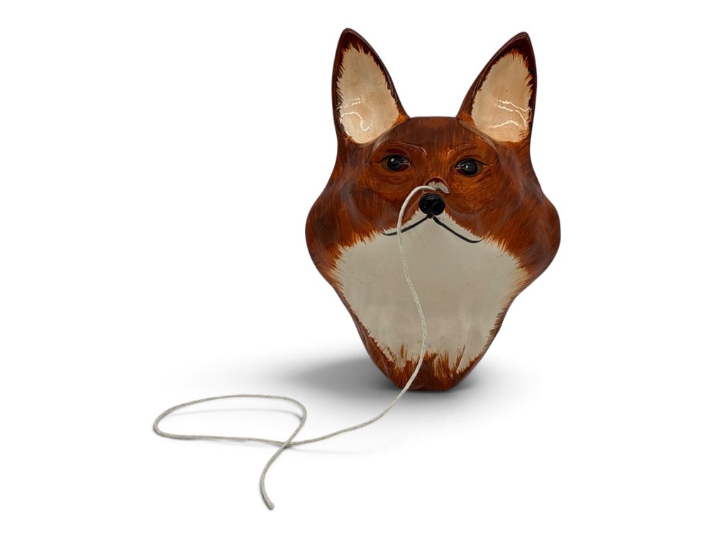 Babbacombe Pottery Fox Head String Keeper
