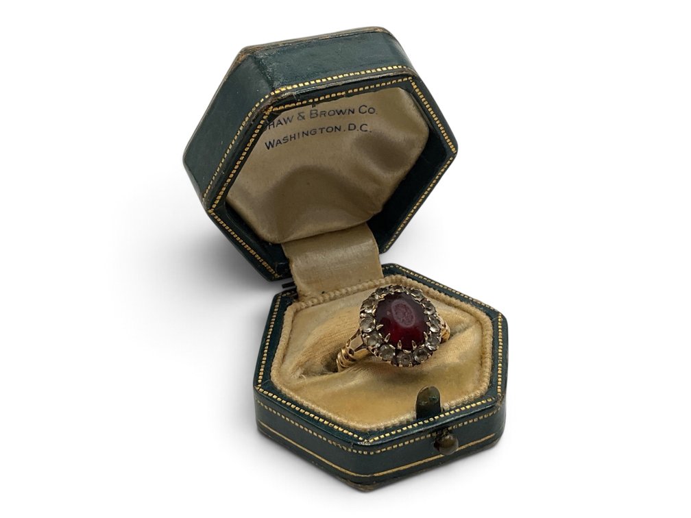 Antique 10K Halo Cocktail Ring