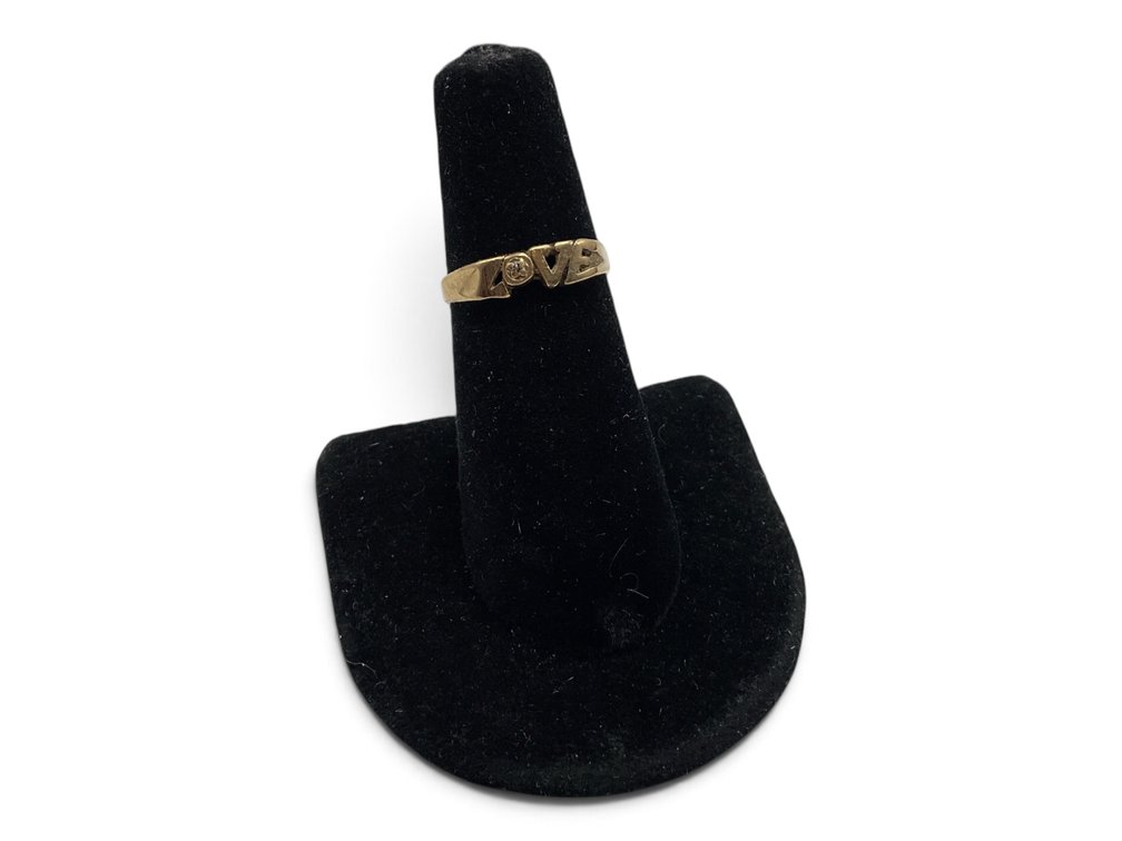 10K YG LOVE Band Ring