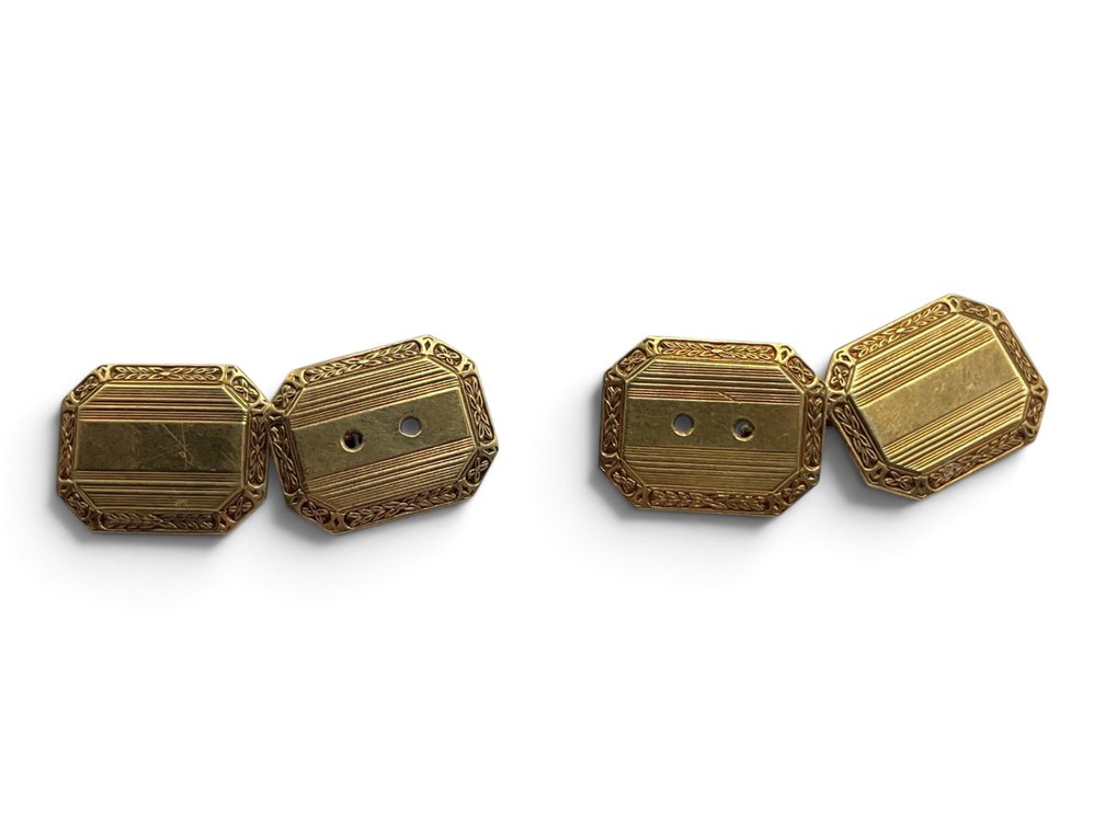 Pair of 14K YG Cuff Links