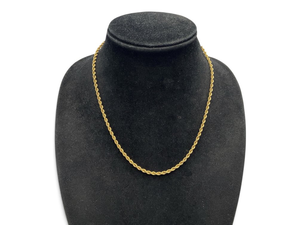 18K YG Rope Chain Necklace