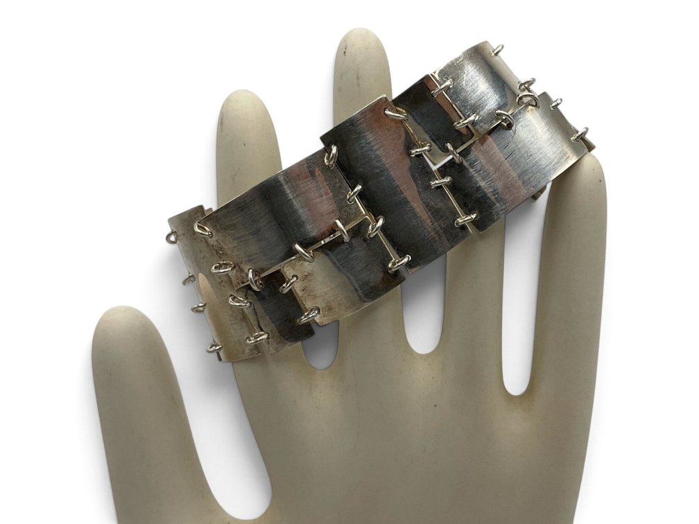 Mexican Sterling Articulating Link Bracelet