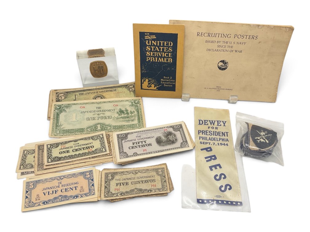 Military & Presidential Memorabilia, Foreign Currency & More