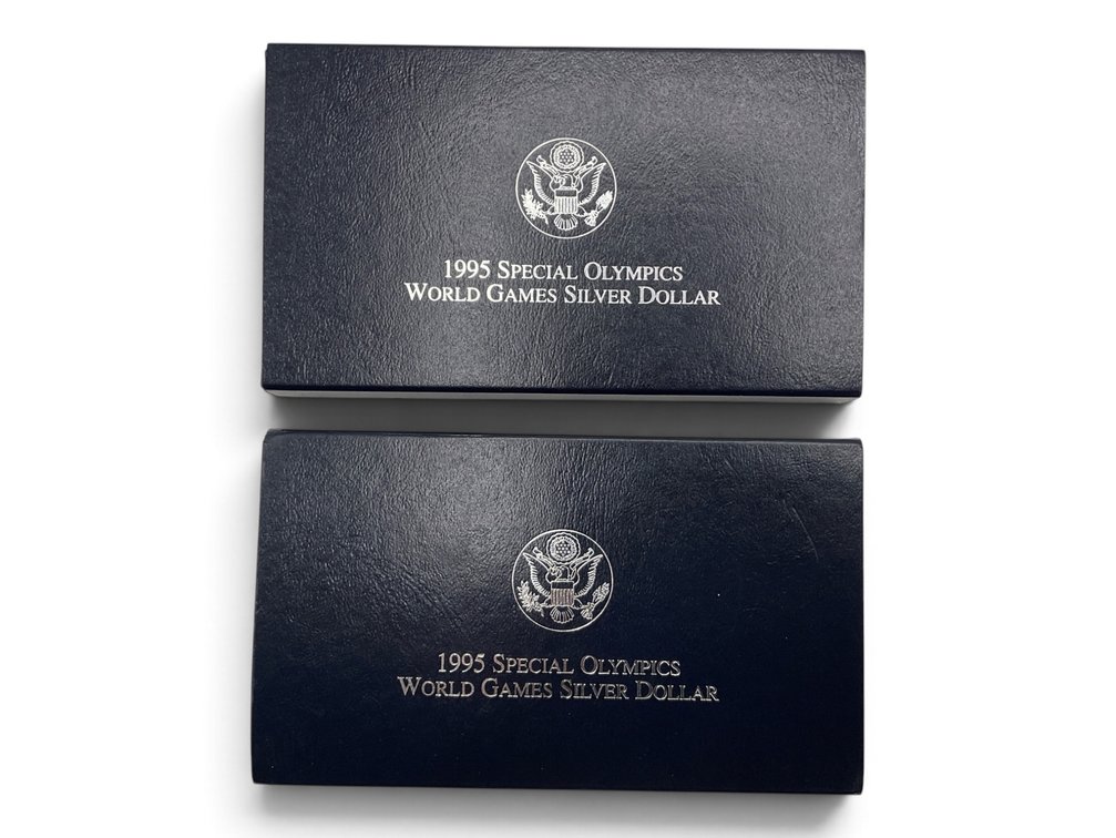 Pair Of 1995 Special Olympics World Games Silver Dollars