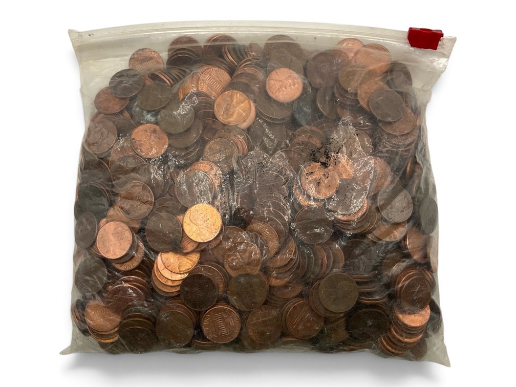 Half-Gallon Bag Full Of Pennies