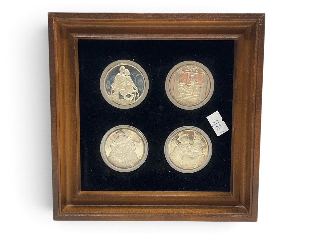 Normal Rockwell Four Seasons Sterling Medallions