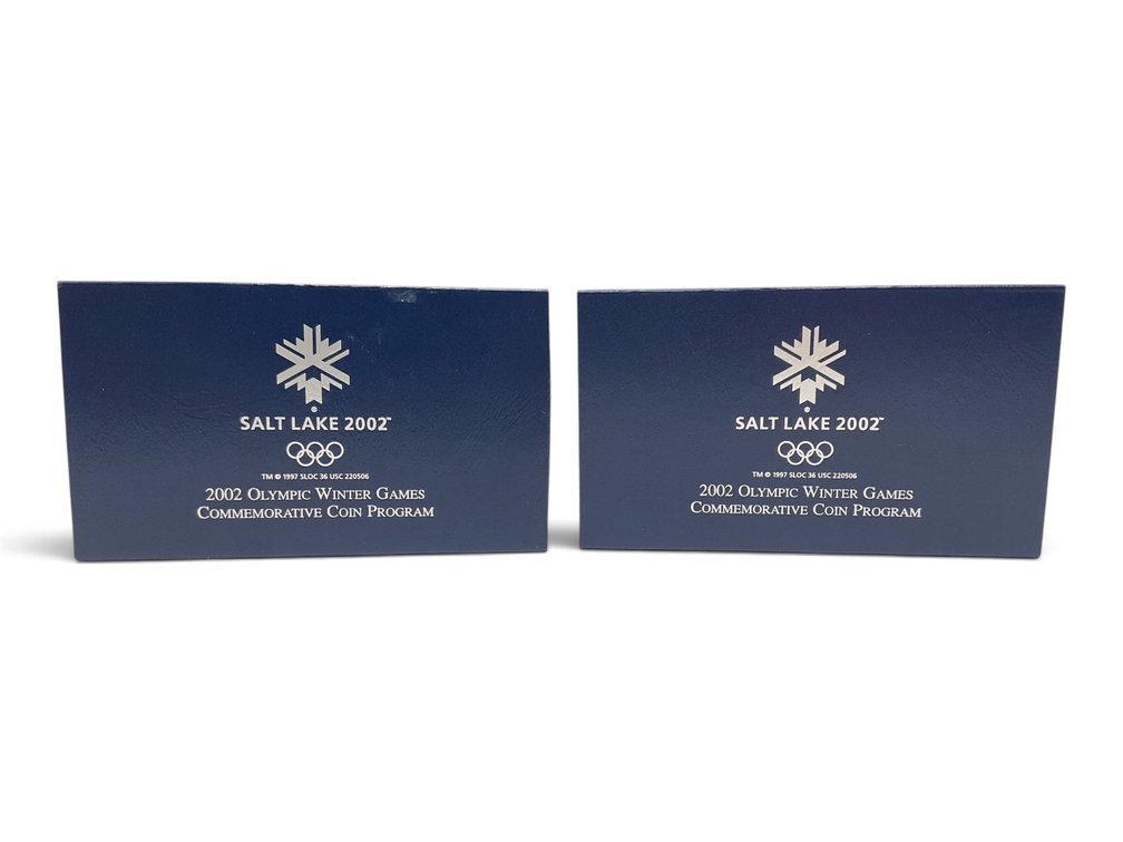 Pair Of 2002 Olympics Proof Silver Dollars