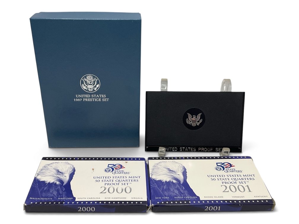 1987 Prestige Set & 3 U.S. Proof Sets