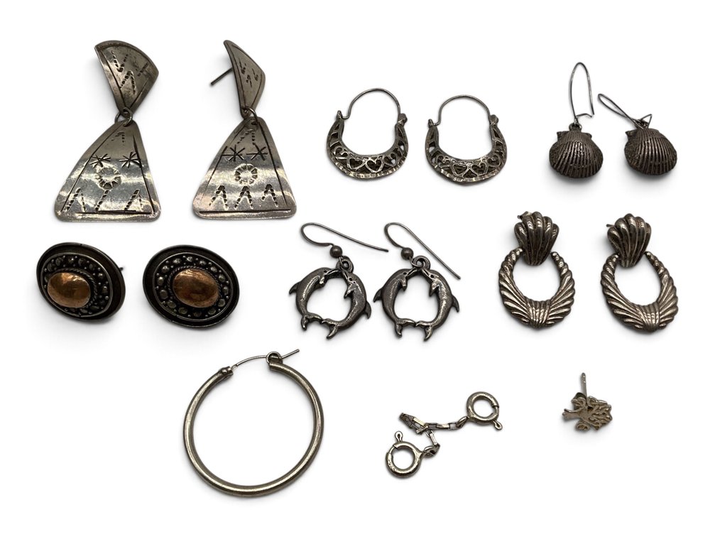 Silver Earrings and Necklace/Bracelet  Extender