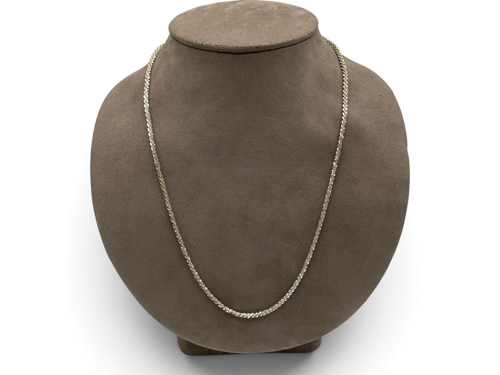 Sterling Silver Diamond Cut Chain Necklace